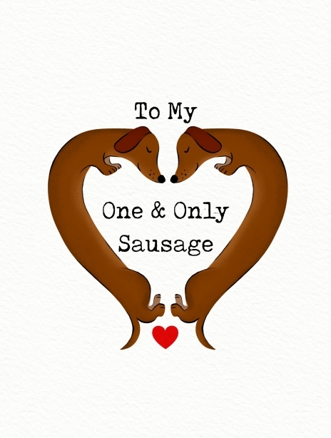 Sausage Dogs Love Card