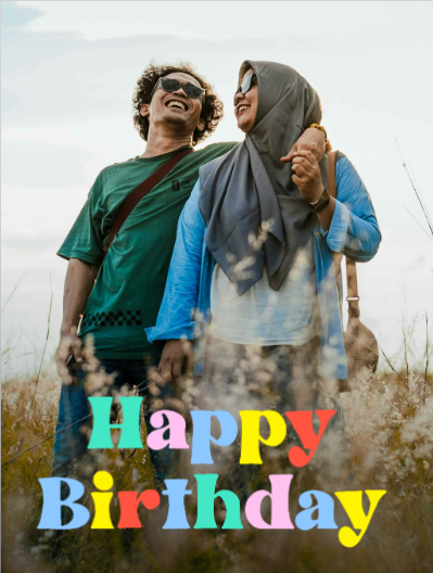 Create Personalised Photo Birthday Card