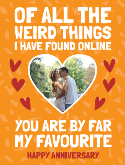 My Favourite Online Find Anniversary Card