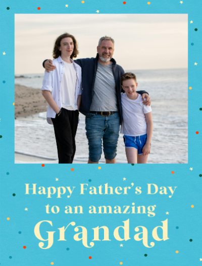 Celebrate Grandad Personalised Photo Card