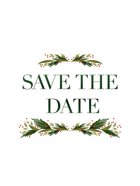 Winter Save Date Card
