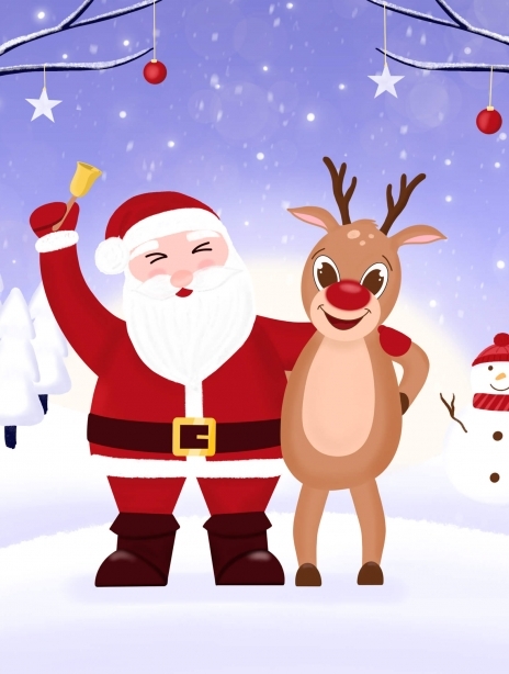 2021 christmas lorimalkhassian santa&deer
