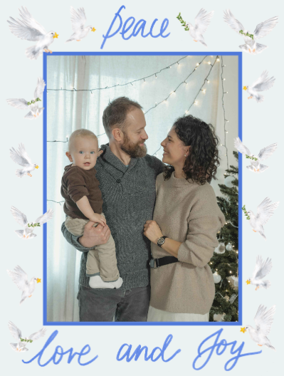Peace & Joy Christmas Dove Card