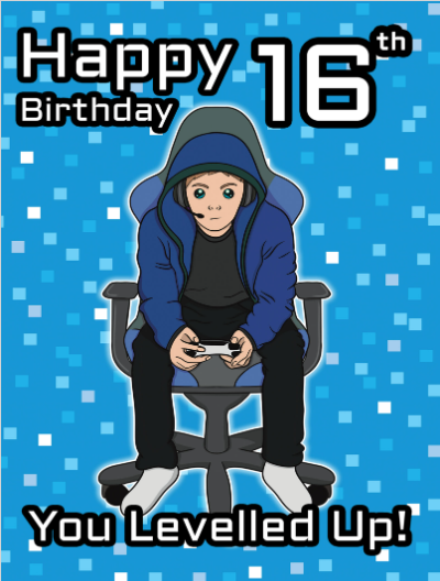 Level Up Personalised Gamer Birthday Card