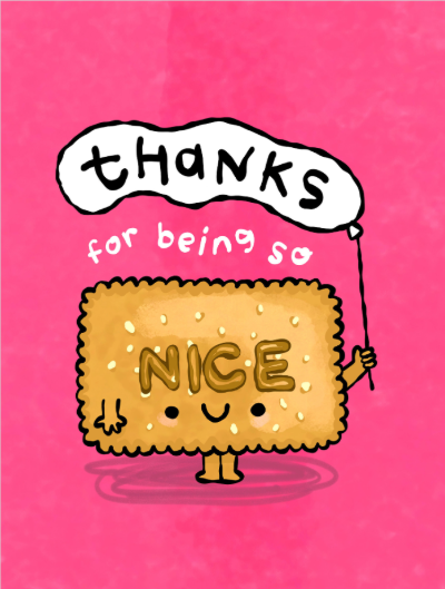 Charming Biscuit Thank You Card