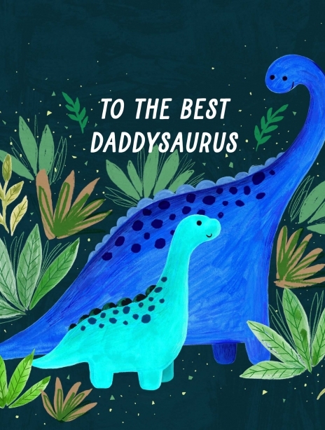 Daddysaurus Fathers Day Card