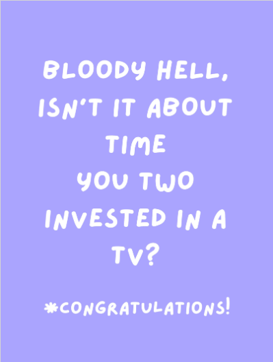 Cheeky British Congratulations Card