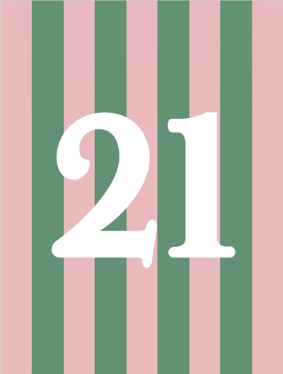 Stylish 21st Birthday Milestone Card