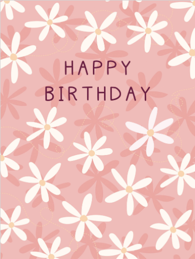 Happy Birthday Charming Daisy Card
