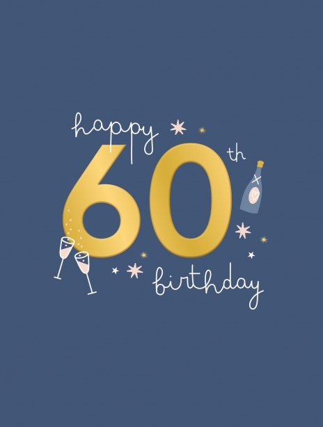 Elegant 60th Birthday Card Milestone