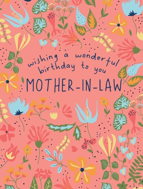 Delightful Birthday Card Your Mother Law